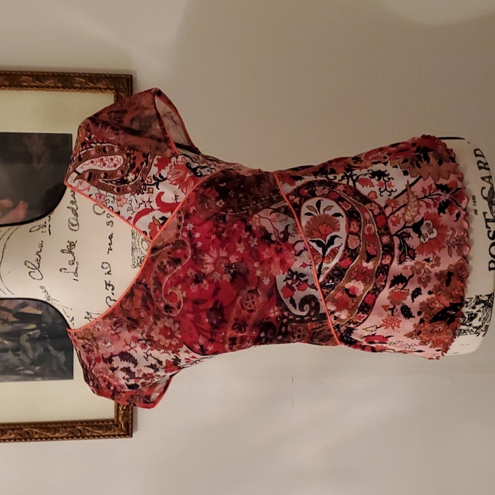 ANAC pink paisley top
